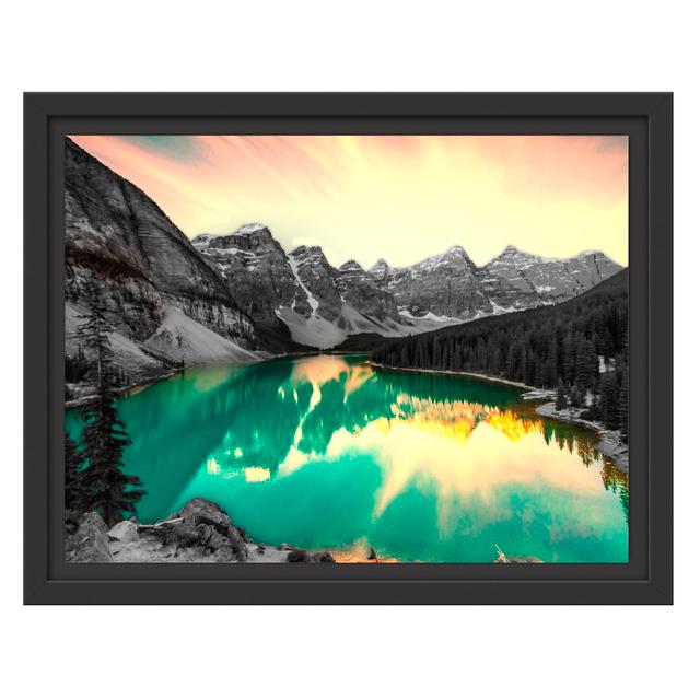 Gerahmtes Wandbild Moraine Lake in Canada East Urban Home Größe: 30 cm H x 38 cm B on Productcaster.