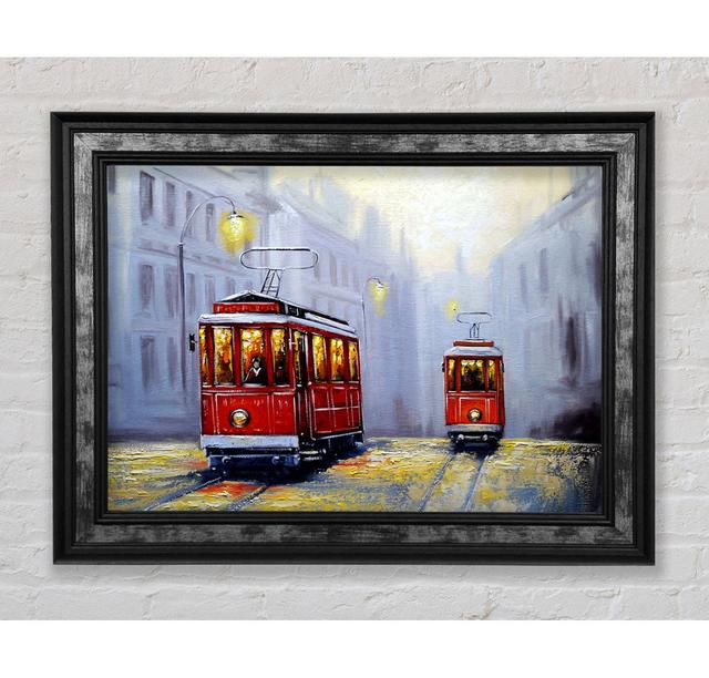 Tram City Nights Framed Print Bright Star Size: 29.7cm H x 42cm W x 8cm D on Productcaster.