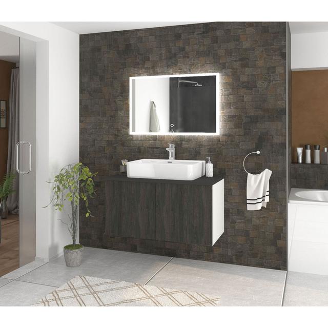 Vestavia Bathroom Furniture Suite Brayden Studio Finish: Alpine white/Carbon marine/Anthracite on Productcaster.