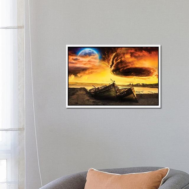 Cloudmania by Paul Haag - Graphic Art Print on Canvas House of Hampton Format: White Framed, Size: 45.72cm H x 66.04cm W x 3.81cm D on Productcaster.