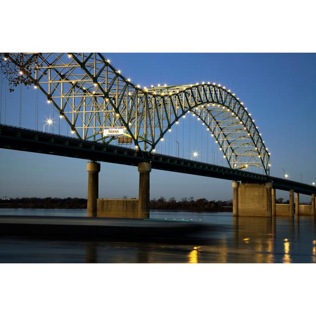 Hernando De Soto Bridge by Benkrut - Wrapped Canvas Photograph 17 Stories Size: 20cm H x 30cm W on Productcaster.