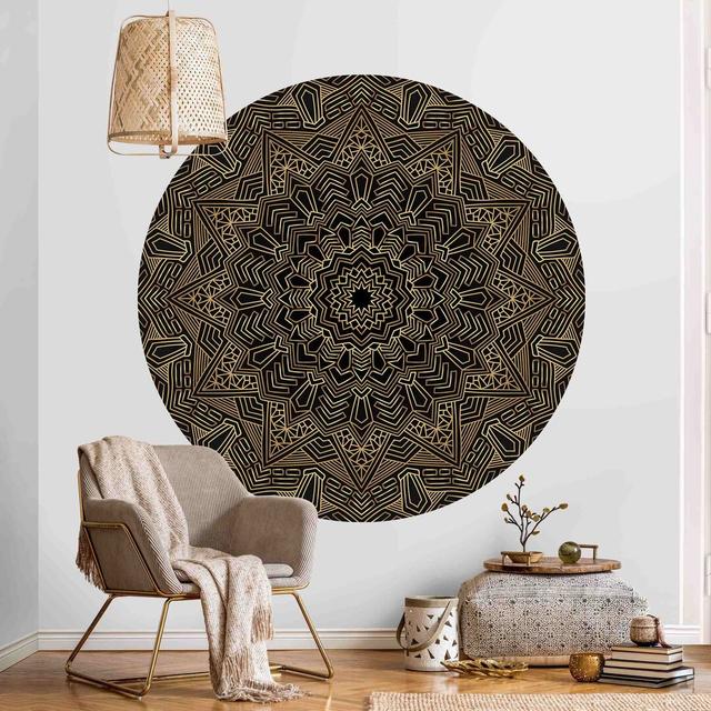 Zakary Matte Peel & Stick Mural Latitude Vive Size: 225cm L x 225cm W, Colour: Brown on Productcaster.