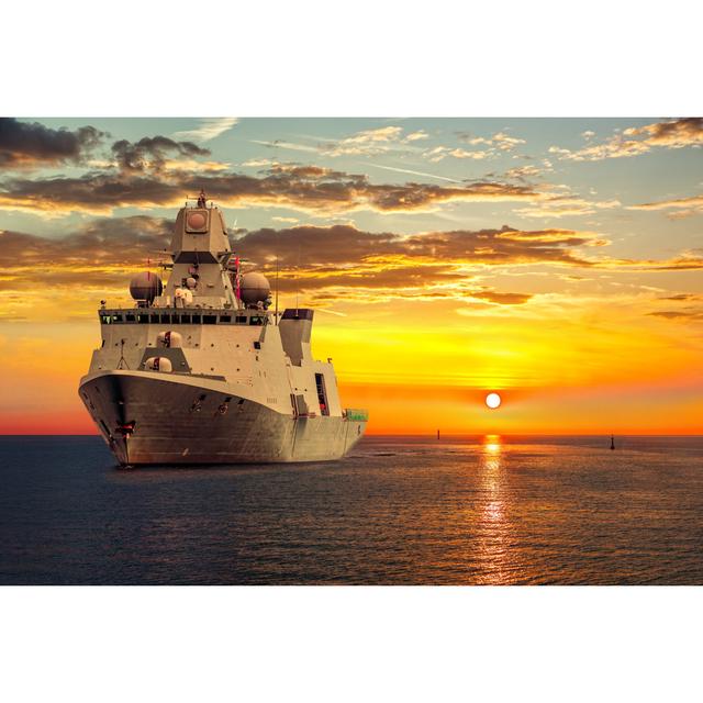 Warship - Wrapped Canvas Print Breakwater Bay Size: 20cm H x 30cm W x 3.8cm D on Productcaster.