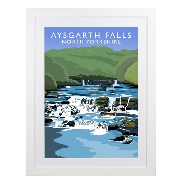 Aysgarth Falls by Richard O'Neil - Print George Oliver Format: White Wood Frame, Size: 54 cm H x 44 cm W x 2.2 cm D on Productcaster.