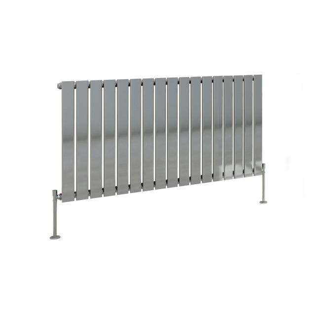 Adah Horizontal Single Flat Panel Radiator Belfry Heating Size: 600mm H x 1156mm W x 52mm D, Finish: Chrome on Productcaster.