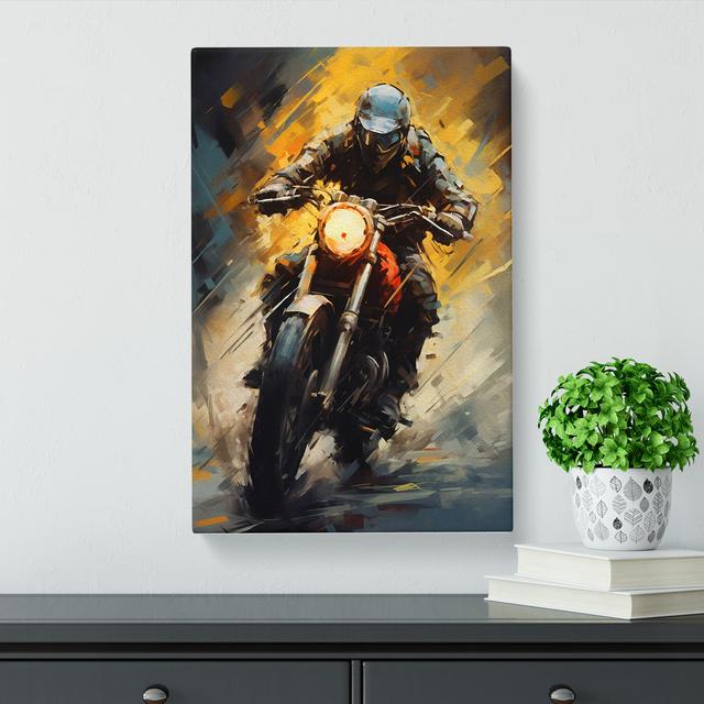 Motorbike Modern - Art Prints Marlow Home Co. Size: 50cm H x 35cm W x 3cm D on Productcaster.