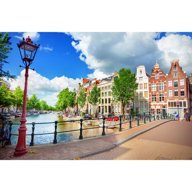 Canal In Amsterdam by Adisa - Wrapped Canvas Print 17 Stories Size: 61cm H x 91cm W on Productcaster.