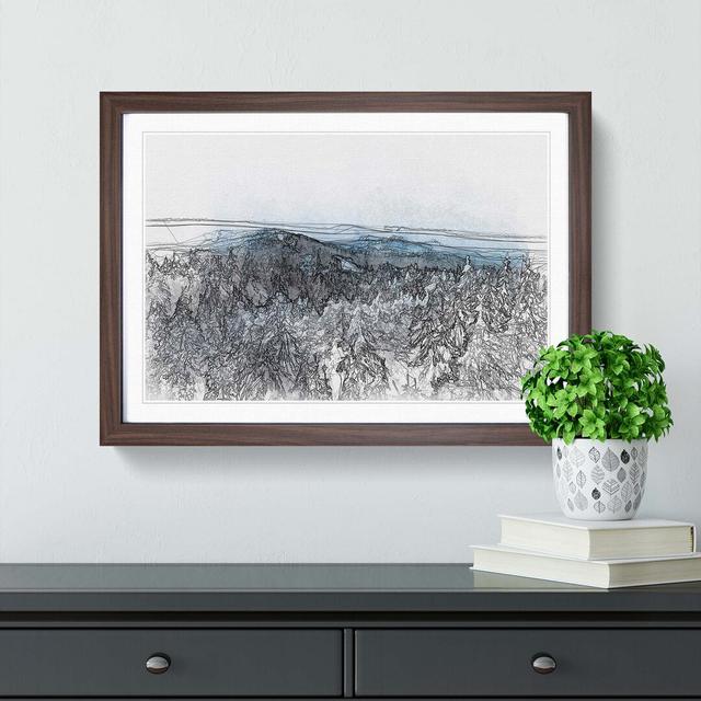 Winter Forest in Romania in Abstract - Picture Frame Graphic Art Print East Urban Home Frame Option: Walnut, Size: 40cm H x 60cm W x 2cm D on Productcaster.