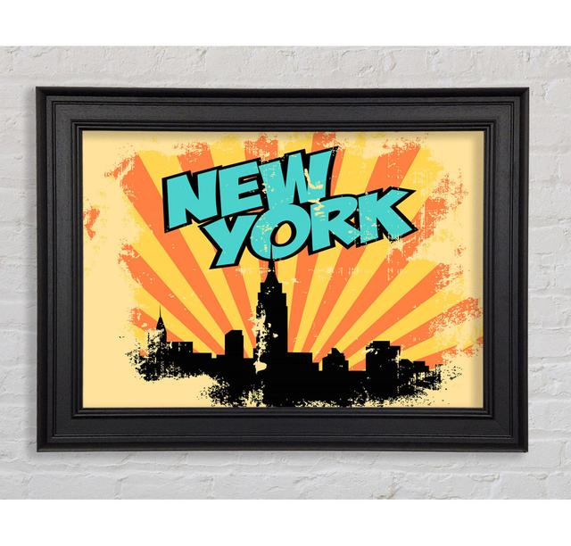 New York Son Beams Framed Print Latitude Run Size: 42cm H x 59.7cm W x 8cm D, Format: Black Framed Paper on Productcaster.