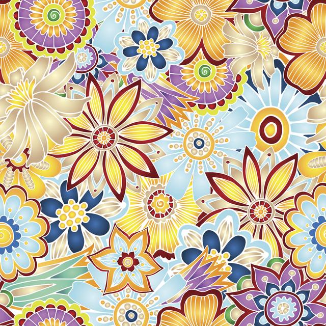 Prairieville Hand Drawn Abstract Vector Floral Background. by Jsnegi - Wrapped Canvas Graphic Art ClassicLiving Size: 51cm H x 51cm W x 3.8cm D on Productcaster.