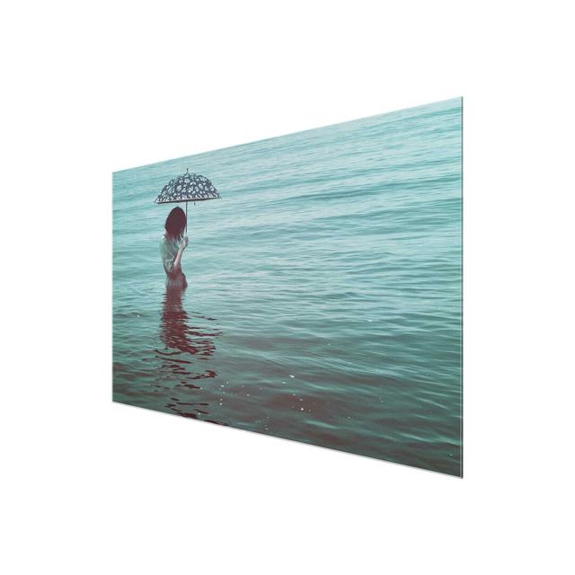 Walk in the Water - Photograph Print on Glass East Urban Home Size: 60 cm H x 90 cm W on Productcaster.