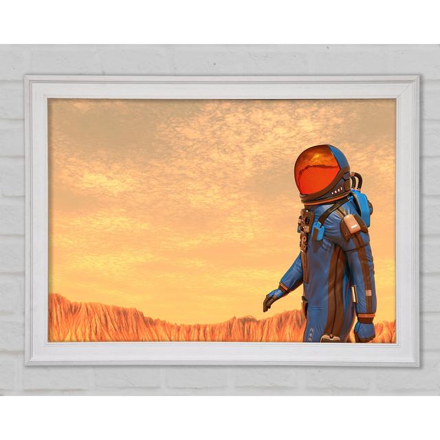 The Space Man In Mars Framed Print Rosalind Wheeler Size: 59.7cm H x 84.1cm W x 1.5cm D on Productcaster.