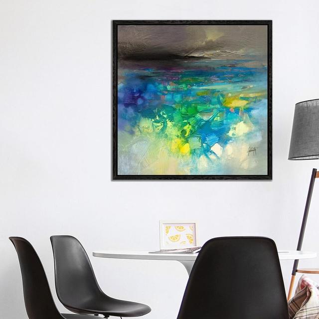 Fluid Dynamics II by Scott Naismith - Painting on Canvas 17 Stories Format: Black Framed, Size: 93.98cm H x 93.98cm W x 3.81cm D on Productcaster.