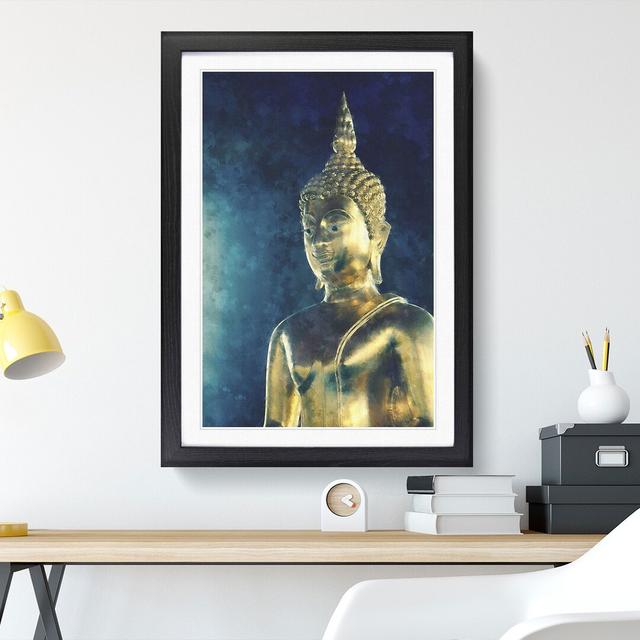 Buddha Statue Vol.6 - Picture Frame Painting East Urban Home Frame Option: Black, Size: 65cm H x 48cm W x 2cm D on Productcaster.