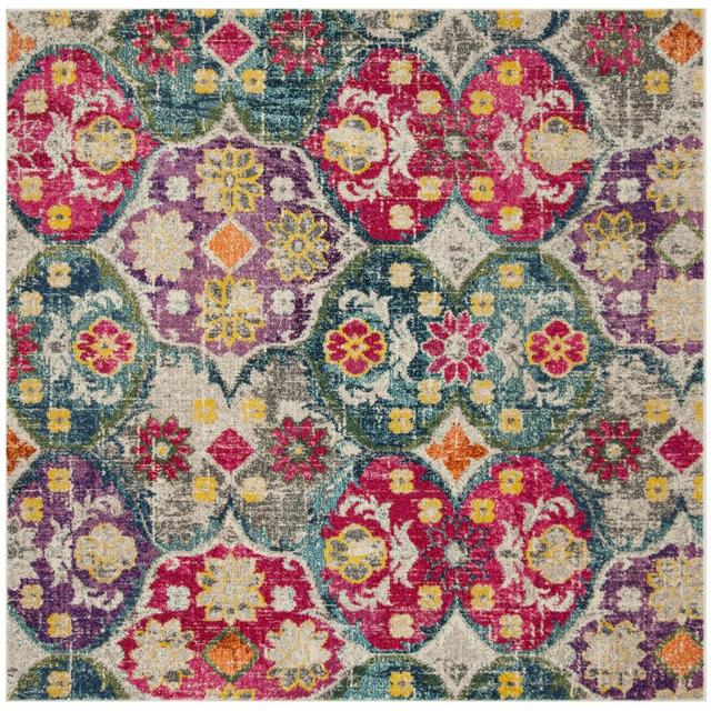 Nistler Fuchsia/Green Rug Mistana Rug Size: Square 200cm on Productcaster.