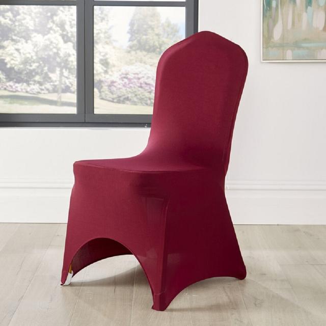 Spandex Arched Front Patio Chair Cover 17 Stories Colour (Fabric): Burgundy on Productcaster.