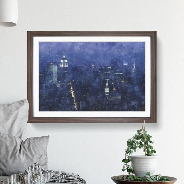 New York Skyline Vol.12 - Picture Frame Graphic Art East Urban Home Frame Option: Walnut Framed, Size: 48cm H x 65cm W x 2cm D on Productcaster.