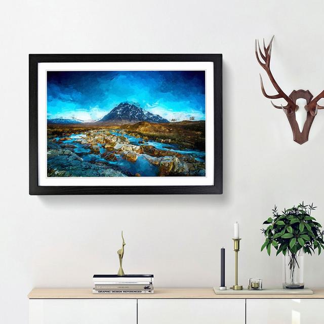 Glencoe in Scotland - Picture Frame Graphic Art Print on MDF East Urban Home Frame Option: Black Framed, Size: 48cm H x 65cm W x 2cm D on Productcaster.