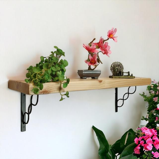 Anavela Bracket Shelf Marlow Home Co. Size: 19cm H x 60cm W x 17.50cm D on Productcaster.