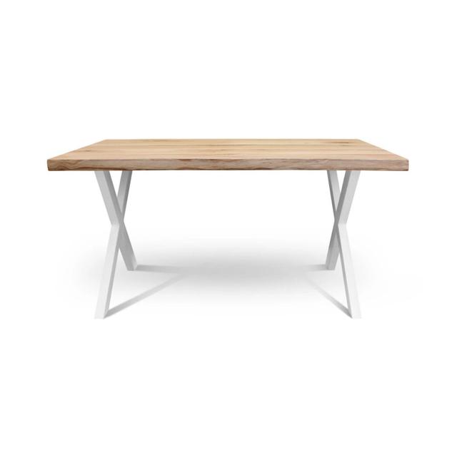 Pascarella Solid Wood Top Metal Base Dining Table August Grove on Productcaster.