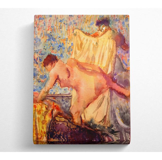 Degas Withdrawing from the Bathtub - Wrapped Canvas Art Prints ClassicLiving Size: 35.6cm H x 50.8cm W on Productcaster.