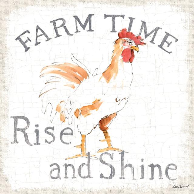 'Farm Time Burlap' by Avery Tillmon - Wrapped Canvas Typography Print August Grove Size: 76cm H x 76cm W on Productcaster.