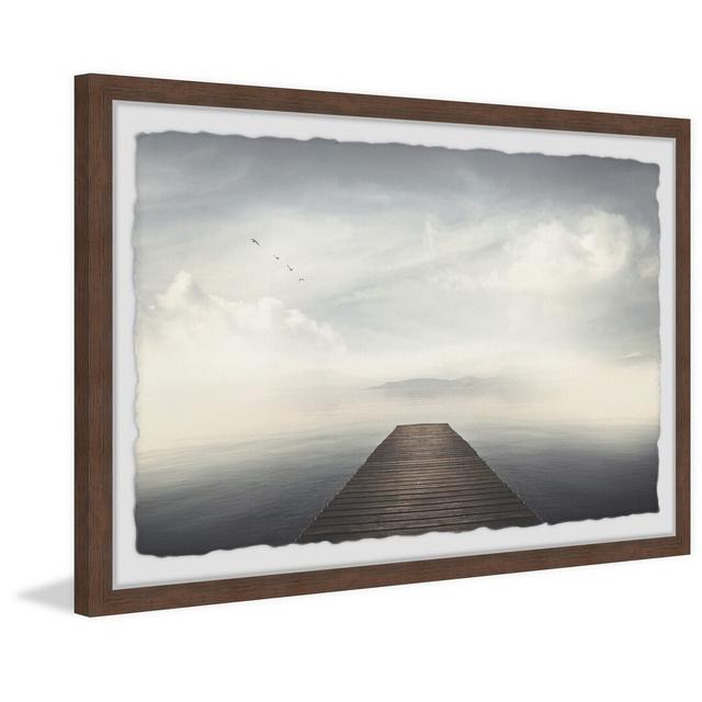 'Ocean's Dusk' - Picture Frame Photograph Print on Paper House of Hampton Size: 38cm H x 45cm W x 3.81cm D on Productcaster.