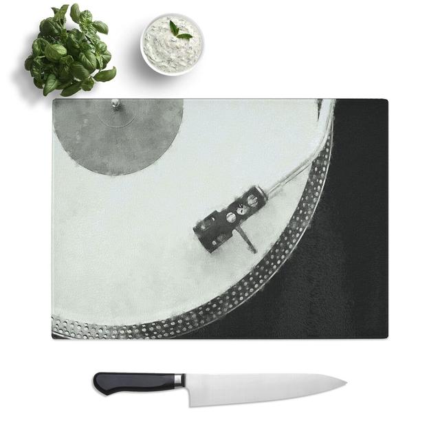 Tempered Glass Needle of the Turntable Chopping Board East Urban Home Size: 28.5 cm x 39 cm on Productcaster.