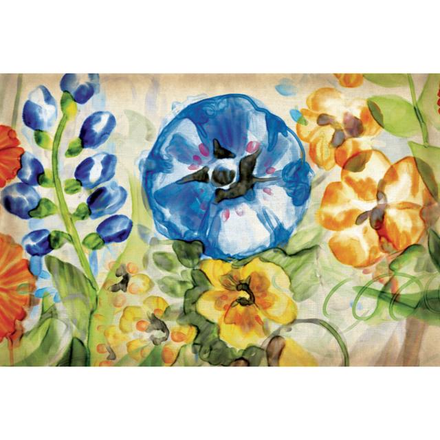 Watercolor Flowers 2 Marlow Home Co. Size: 20cm H x 30cm W on Productcaster.