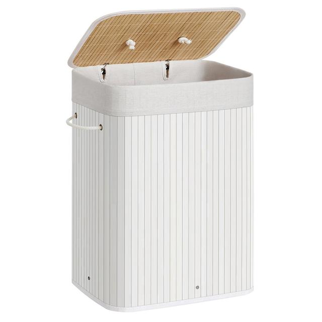 Bamboo Laundry Hamper with Handles Latitude Run on Productcaster.