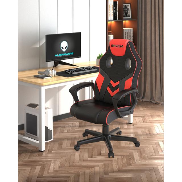 PC & Racing Ergonomic Game Chairs zoow Upholstery Colour: Red/Black on Productcaster.