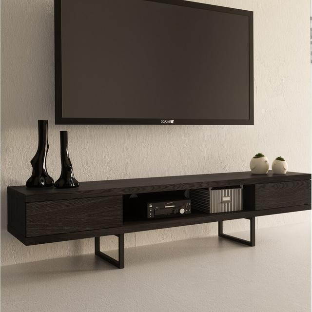 Larned TV Stand for TVs up to 70 " Ebern Designs Colour: Black on Productcaster.