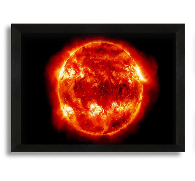 Red Sun Fire Glow - Picture Frame Graphic Art on Canvas Latitude Run Size: 21cm H x 30cm W x 10cm D on Productcaster.