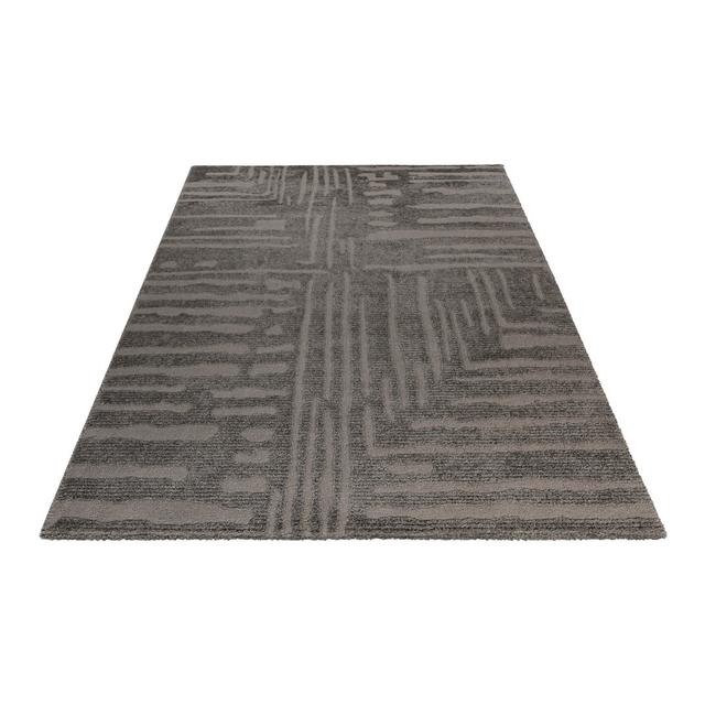 Bryasha Uni Machine Woven Area Rug Metro Lane Colour: Anthracite, Rug Size: Rectangular 200 x 290cm on Productcaster.