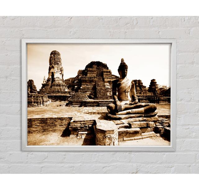 Buddha Ancient Temple Framed Print Bright Star Size: 84.1cm H x 118.9cm W x 3.3cm D on Productcaster.