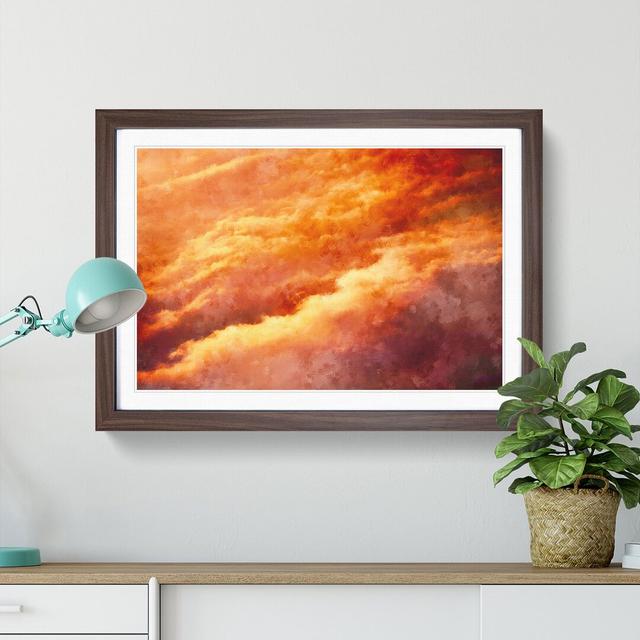 Passing Clouds - Picture Frame Graphic Art Print East Urban Home Format: Walnut, Size: 33cm H x 45cm W x 2cm D on Productcaster.