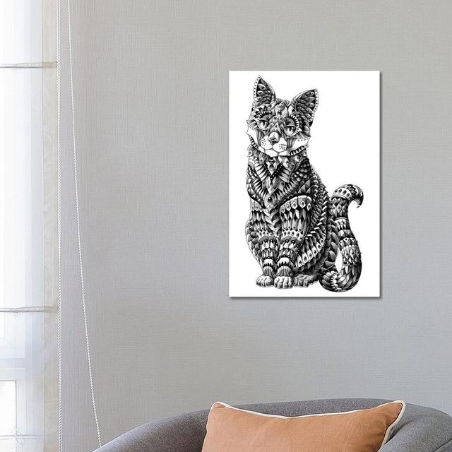 Cat by Bioworkz - Graphic Art Print on Canvas Latitude Run Format: Wrapped Canvas, Size: 66.04cm H x 45.72cm W x 3.81cm D on Productcaster.