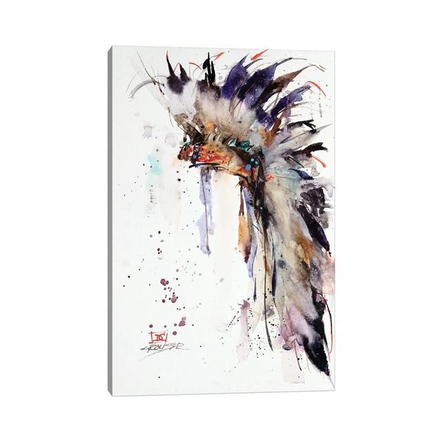 Headdress I by Dean Crouser - Painting on Canvas Bloomsbury Market Size: 45.72cm H x 30.48cm W x 1.91cm D, Format: Wrapped Canvas on Productcaster.