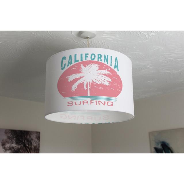 California Surfing Cotton Drum Lamp Shade Highland Dunes Size: 25cm H x 40cm W x 40cm D on Productcaster.