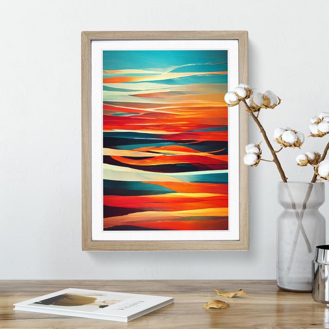 XV1022-4292X Sunset Abstract No.1 - Single Picture Frame Print Alpen Home Format: Oak Framed, Size: 46cm H x 34cm W on Productcaster.