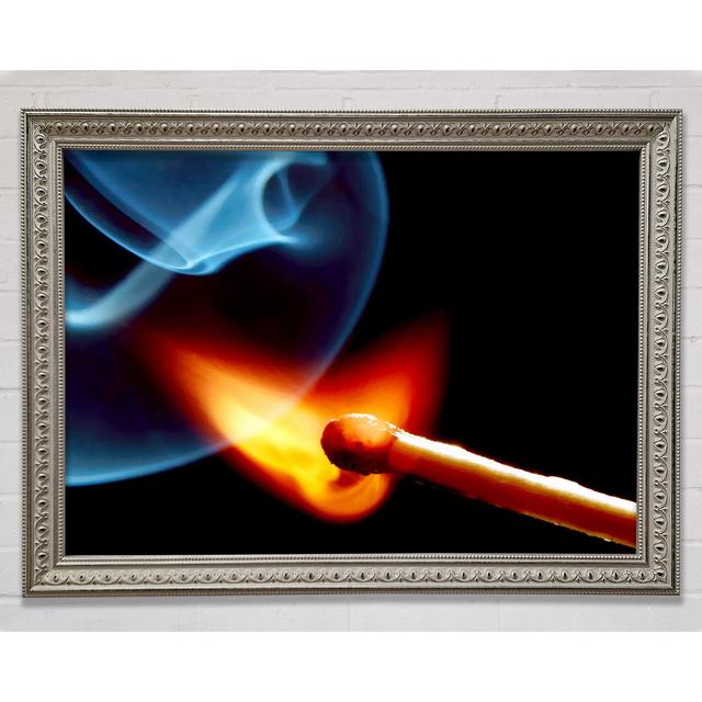 Striking The Match Framed Print Ivy Bronx Size: 100cm H x 141.4cm W x 3cm D on Productcaster.