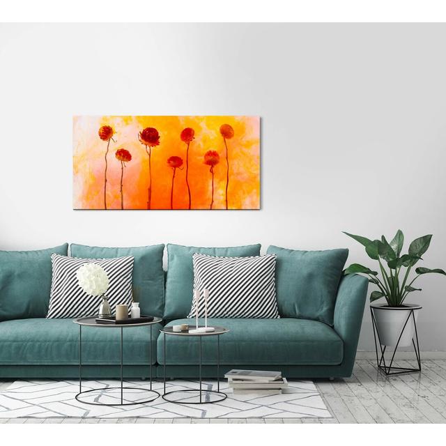 Leinwandbild Rote Blumen East Urban Home on Productcaster.