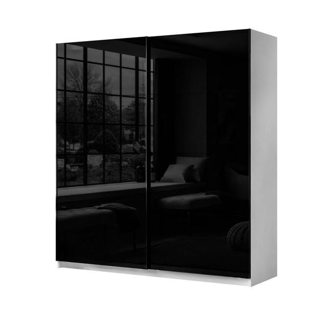 Schiebetürenschrank Laleh 17 Stories Größe: 215cm H x 194cm B x 62cm T on Productcaster.