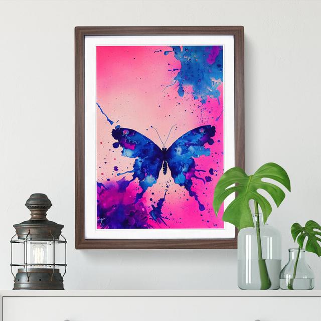 Splashed Butterfly No.3 Abstract - Picture Frame Graphic Art Brambly Cottage Frame Colour: Walnut Framed, Size: 46cm H x 34cm W x 2cm D on Productcaster.