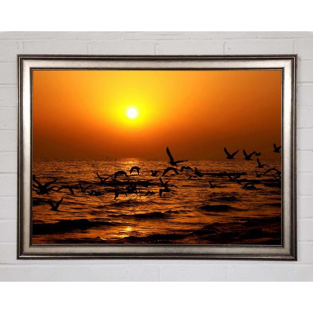 Ocean Flight Framed Print Highland Dunes Size: 84.1cm H x 118.9cm W x 1.5cm D on Productcaster.