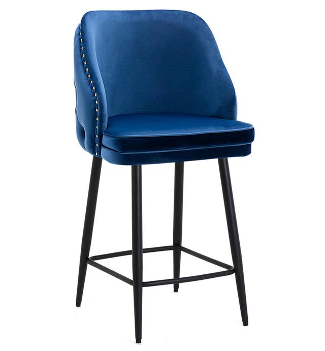 Atka 66cm Stool Fairmont Park Upholstery: Blue on Productcaster.