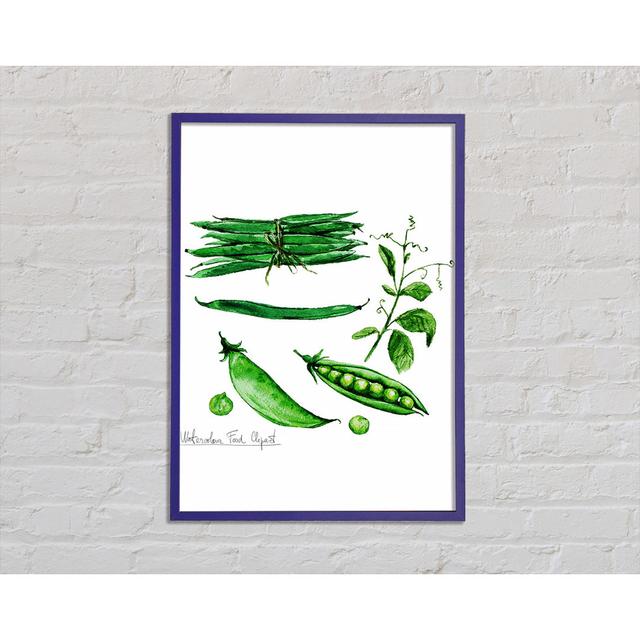 Peas In A Pod Framed Print Brambly Cottage Format: Purple Framed Paper, Size: 84.1cm H x 59.7cm W x 2cm D on Productcaster.