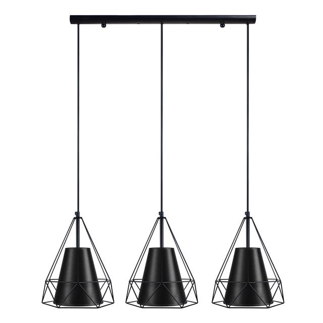 Hodges 3-Light Kitchen Island Pendant Williston Forge Shade Colour: Black on Productcaster.