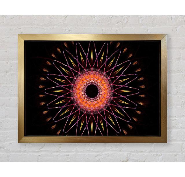 Mandala Vibes - Einzelne Bilderrahmen Kunstdrucke Bloomsbury Market Größe: 42cm H x 59,7cm B x 3,4cm T, Format: Poster mit goldenem Rahmen on Productcaster.