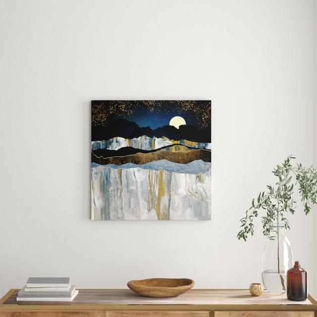 Painted Mountains by SpaceFrog Designs - Wrapped Canvas Giclee Art Print East Urban Home Size: 45.72cm H x 45.72cm W x 3.81cm D on Productcaster.